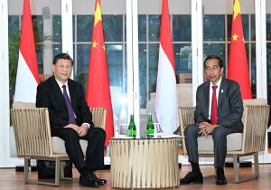 Chinese President Xi Jinping holds talks with Indonesian President Joko Widodo