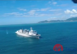 PLA Navy vessels conduct drills in South China Sea