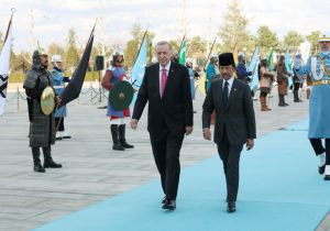 Turkish President welcomed Brunei's sultan with an official ceremony 