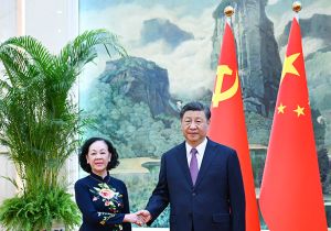 Xi Jinping Meets with Member of the Political Bureau of the CPV Central Committee Truong Thi Mai