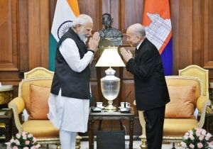Indian PM calls on the King of Cambodia