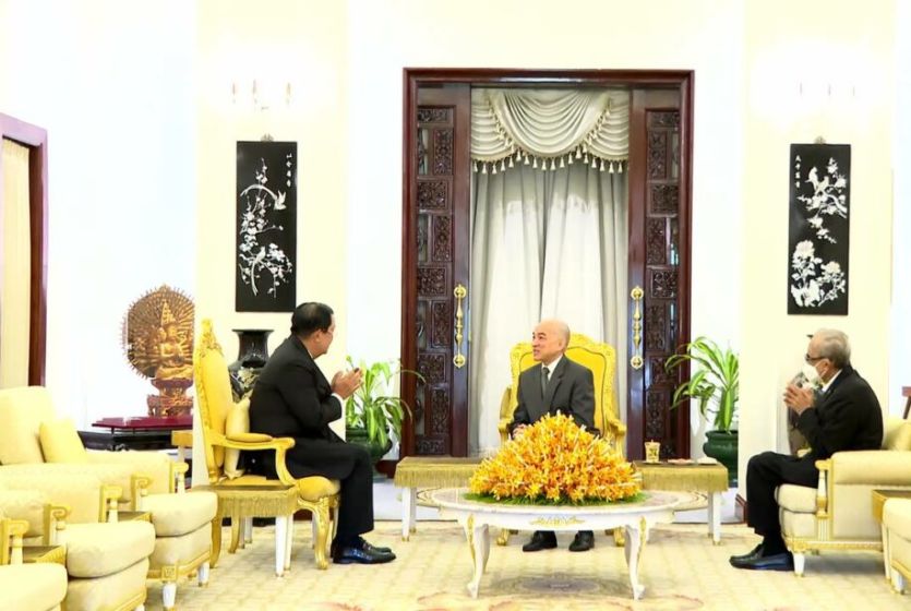 The King of Cambodia Grants Royal Audience to Hun Sen