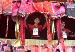 Lots of red appears during Yao festival in Guangxi, China