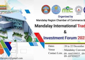 Mandalay to host International Trade Fair & Investment Forum 2023