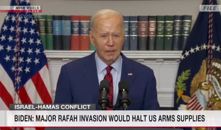 Biden: US will halt weapons shipments if Israeli forces go into Rafah