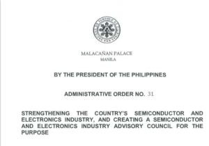 PH President sets up advisory body for electronics, semiconductor industry