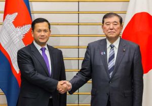 Japanese Prime Minister holds a Summit meeting with Cambodian Prime Minister