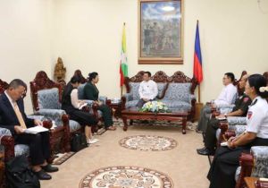 Myanmar Minister for Immigration and Population meets Chinese Ambassador