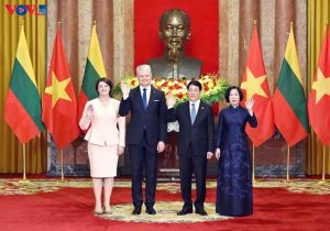 Vietnamese, Lithuanian Presidents hold talks in Ha Noi