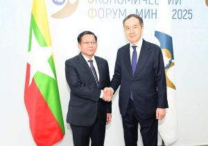 Myanmar leader Min Aung Hlaing holds talks with Eurasian Economic Commission (EEC) Board Chairman