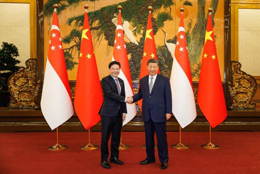 Singaporean Prime Minister meets Chinese President in Beijing