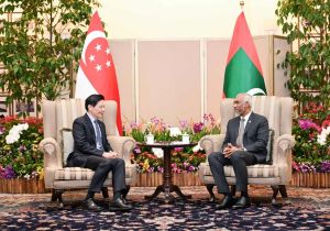 President of Maldives meets Prime Minister of Singapore