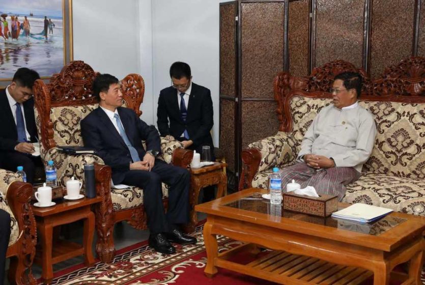 Myanmar Deputy Prime Minister and Foreign Minister receives Assistant Minister of Public Security of China 