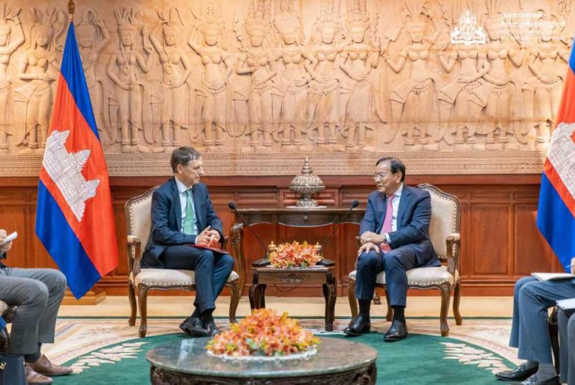 Cambodian Deputy Prime Minister receives a farewell call by Outgoing Ambassador of France to Cambodia