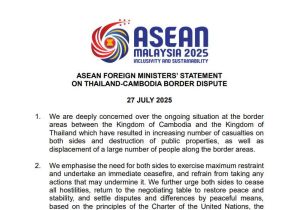 ASEAN Foreign Ministers’ Statement on Thailand-Cambodia Border Dispute