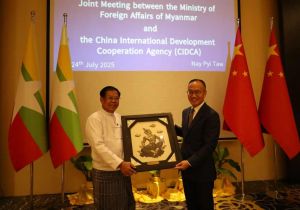 Myanmar delegation holds a joint meeting with the delegation of China International Development Cooperation Agency (CIDCA)