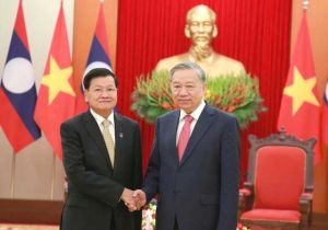 Vietnamese Party leader To Lam hosts UN Secretary-General, top Lao leader