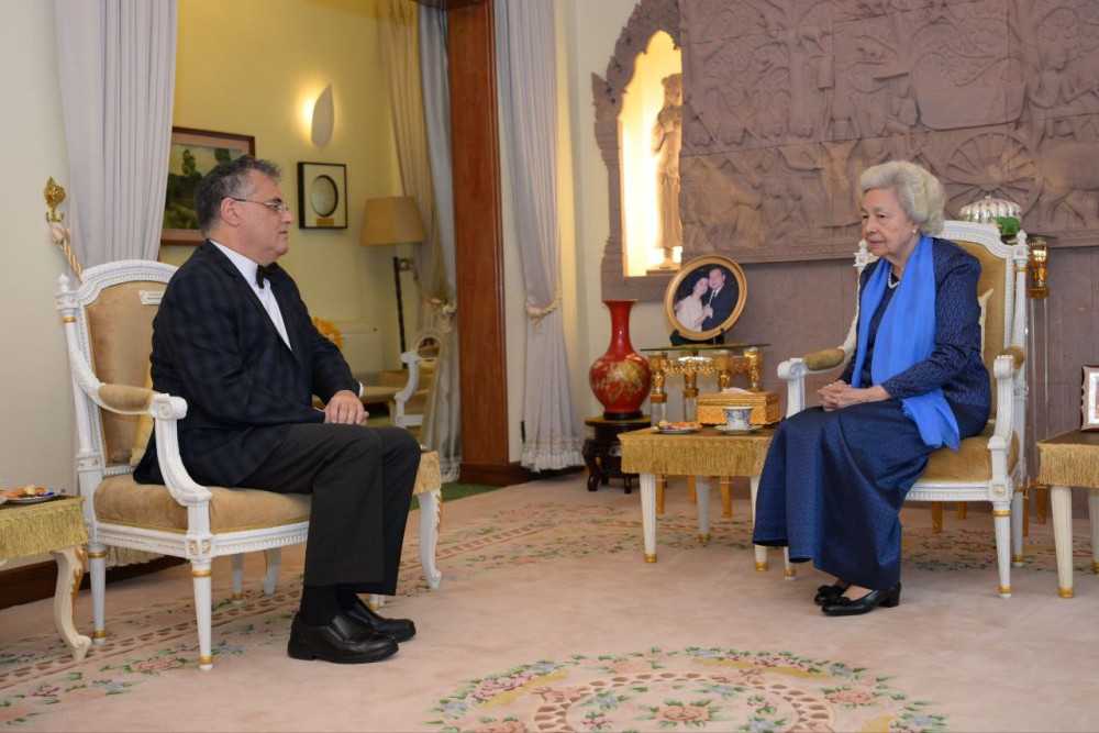 The Queen-Mother of Cambodia Grants Royal Audience to New French Ambassador to Cambodia