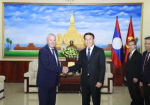 Head of Lao Party External Relations Commission Welcomes New EU Ambassador to Laos
