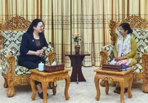Chinese Ambassador to Myanmar Ma Jia Meets with Central Bank of Myanmar Governor