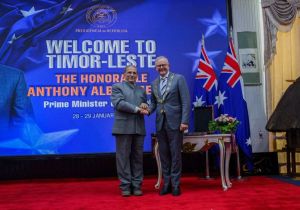 Timor-Leste President Bestows the Grand Collar of the Order of Timor-Leste Upon the Prime Minister of Australia