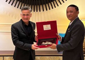 Myanmar Deputy Foreign Minister receives a farewell call by Ambassador of Thailand to Myanmar and hosts a farewell dinner