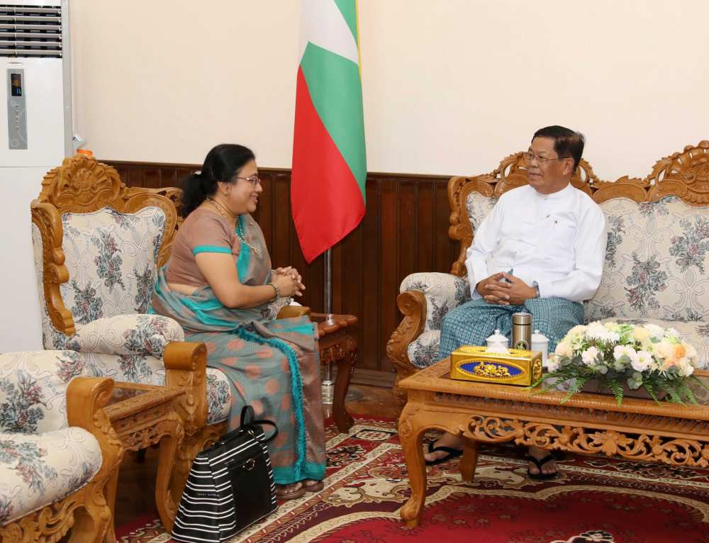 Myanmar Foreign Minister U Than Swe receives Ambassador of Sri Lanka to Myanmar