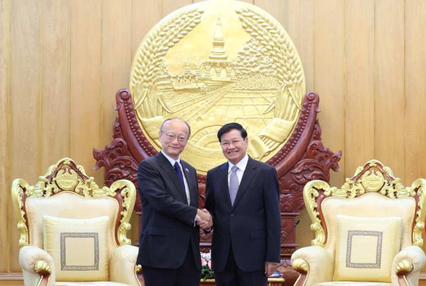 Lao President Thongloun Meets ADB Chief  Masato Kanda