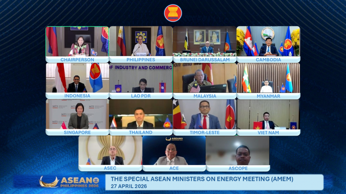 The Special ASEAN Ministers on Energy Meeting (AMEM) on the Latest Situation in the Middle East convens via virtual platform