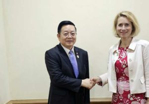Secretary-General of ASEAN meets with the High Representative for Foreign Affairs and Security Policy/Vice-President of the European Commission
