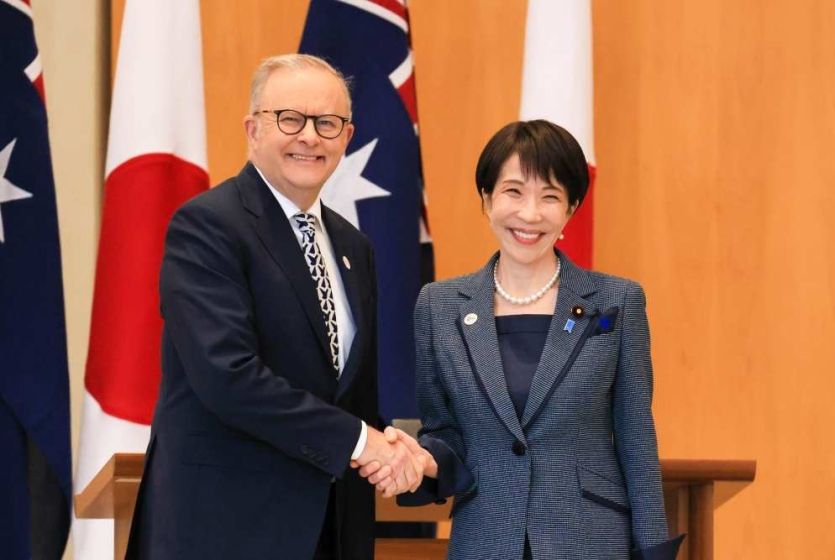 Japanese Prime Minister holds a leaders&rsquo; meeting with Australian Prime Minister 