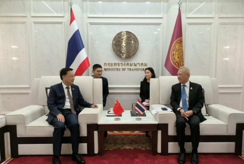 Chinese Ambassador to Thailand Meets with Deputy Prime Minister and Minister of Transport of Thailand