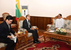 Myanmar Foreign Minister receives the delegation led by Advisor to the Minister of Foreign Affairs of Thailand