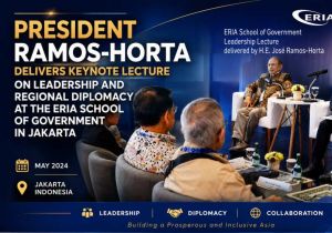 Timor-Leste President Delivers Keynote Lecture on Leadership and Regional Diplomacy at the ERIA School of Government in Jakarta