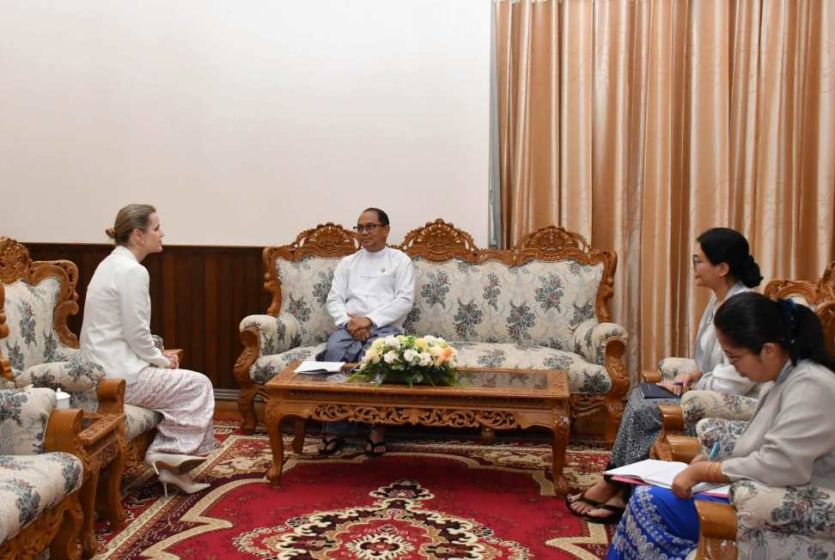 Myanmar Foreign Minister receives Country Director and Representative of UNOPS Myanmar