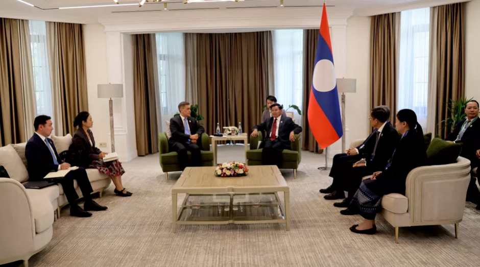 SCO Secretary-General Holds a Meeting the President of Laos in Bishkek