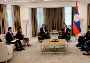 SCO Secretary-General Holds a Meeting the President of Laos in Bishkek