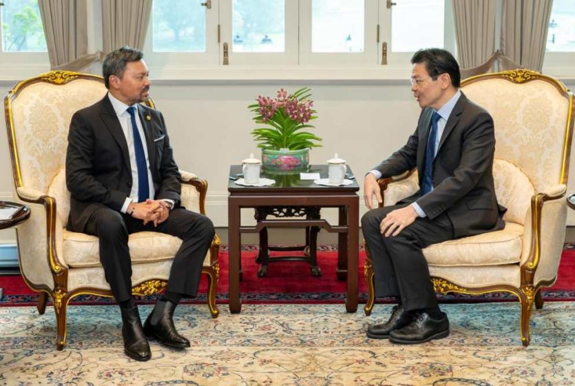 Brunei Crown Prince meets Singaporean Prime Minister