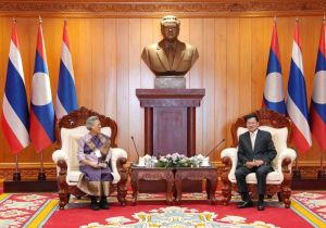 Lao President Receives Thai Princess Maha Chakri Sirindhorn on Official Visit to Lao PDR