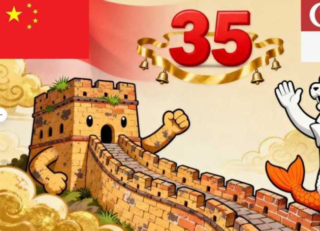 Leaders of China and Singapore exchange congratulations on 35th anniversary of diplomatic ties