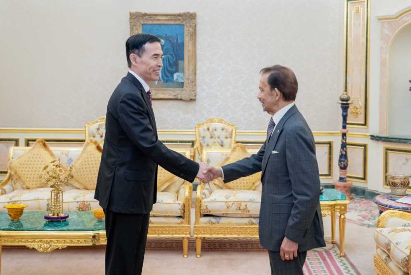 Chinese Ambassador to Brunei Pays A Farewell Audience with the Sultan and Yang Di-Pertuan of Brunei 