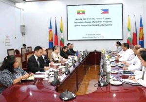 Myanmar Foreign Minister holds discussion with Philippine Foreign Secretary and Special Envoy of ASEAN Chair on Myanmar