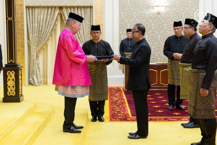 Malaysian King receives the Letters of Credence of 12 Foreign Heads of Mission to Malaysia