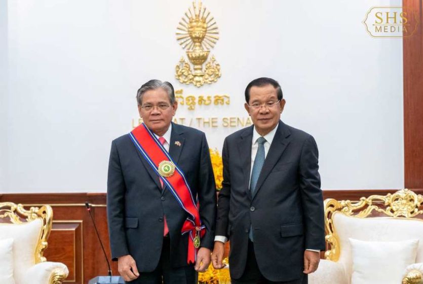 Cambodian Senate President Urges Cambodia and Laos to Further Expand Cooperation in Trade, Investment and Political Relations