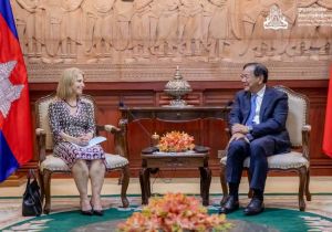 Cambodian Deputy Prime Minister receives a courtesy call by Ambassador of Brazil to Cambodia