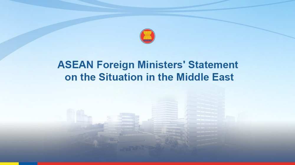 ASEAN Foreign Ministers call for urgent stop to hostilities in Middle East; reiterate vow to aid ASEAN nationals in crisis areas