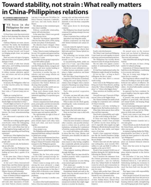 Chinese Ambassador to the Philippines Publishes Signed Article &ldquo;Toward Stability, Not Strain: What Really Matters in China&ndash;Philippines Relations&rdquo;