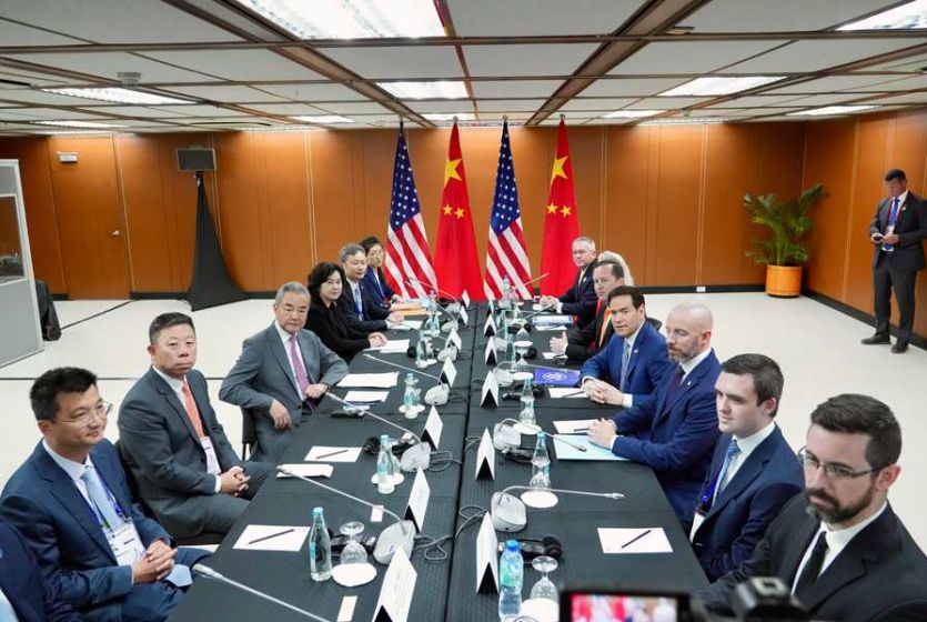 Chinese Foreign Minister Wang Yi Meets with U.S. Secretary of State Marco Rubio