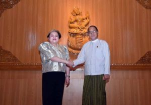 Myanmar Foreign Minister Receives the Special Envoy of the ASEAN Chair on Myanmar, Philippine Foreign Secretary 